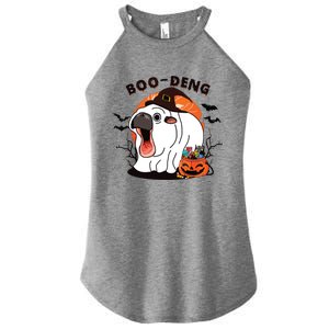 Boo Deng Moo Deng Baby Hippo Funny Halloween Animals Women's Perfect Tri Rocker Tank