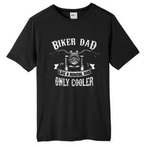 Biker Dad Motorcycle Fathers Day Design For Fathers Tall Fusion ChromaSoft Performance T-Shirt