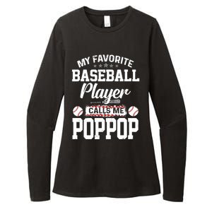 Baseball Dad My Favorite Baseball Player Calls Me PopPop Womens CVC Long Sleeve Shirt