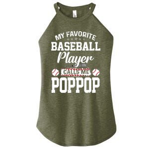 Baseball Dad My Favorite Baseball Player Calls Me PopPop Women's Perfect Tri Rocker Tank