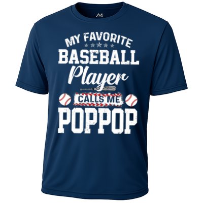 Baseball Dad My Favorite Baseball Player Calls Me PopPop Cooling Performance Crew T-Shirt