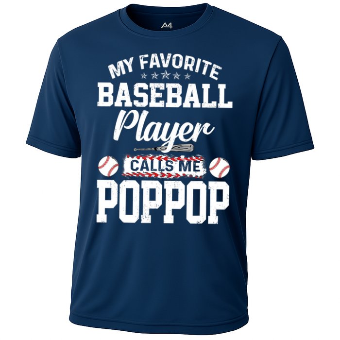 Baseball Dad My Favorite Baseball Player Calls Me PopPop Cooling Performance Crew T-Shirt