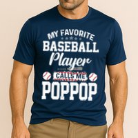 Baseball Dad My Favorite Baseball Player Calls Me PopPop Cooling Performance Crew T-Shirt