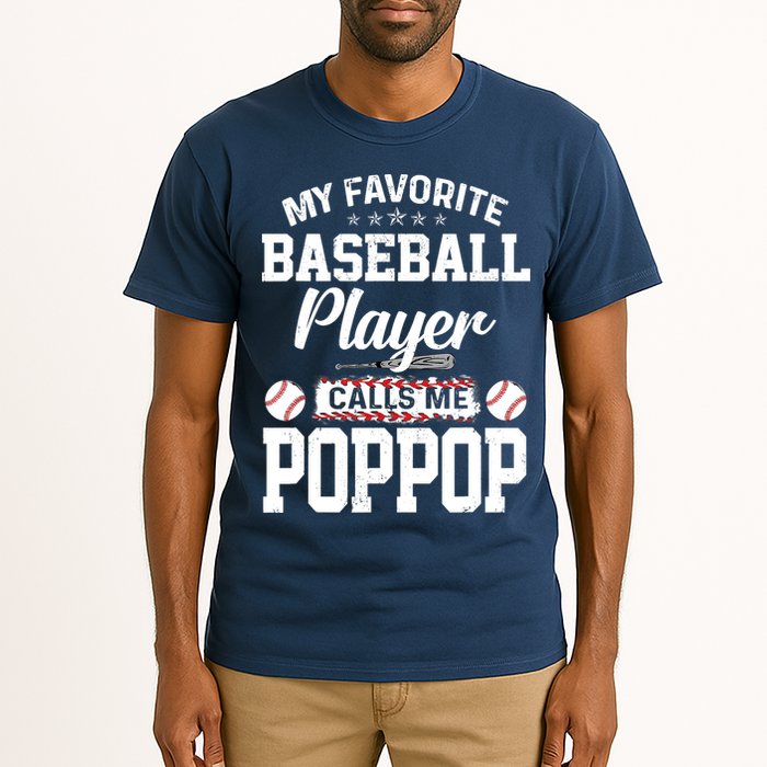 Baseball Dad My Favorite Baseball Player Calls Me PopPop Tall T-Shirt