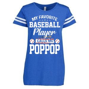 Baseball Dad My Favorite Baseball Player Calls Me PopPop Enza Ladies Jersey Football T-Shirt