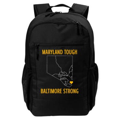 Black Design Maryland Tough Baltimore Strong Daily Commute Backpack