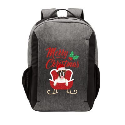 Boxer Dog Merry Christmas Design For The Holiday Season! Vector Backpack