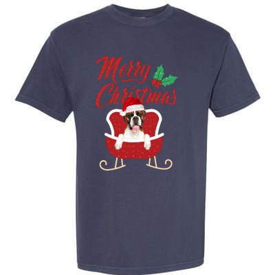 Boxer Dog Merry Christmas Design For The Holiday Season! Garment-Dyed Heavyweight T-Shirt