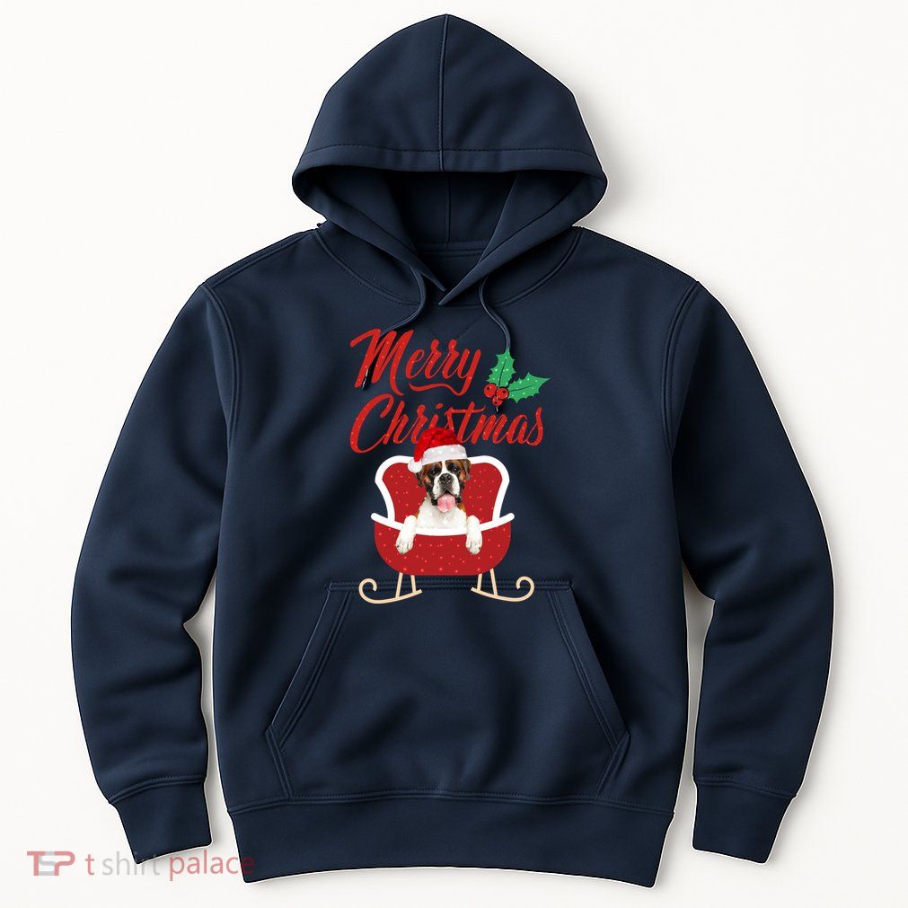 Boxer Dog Merry Christmas Design For The Holiday Season! Hoodie