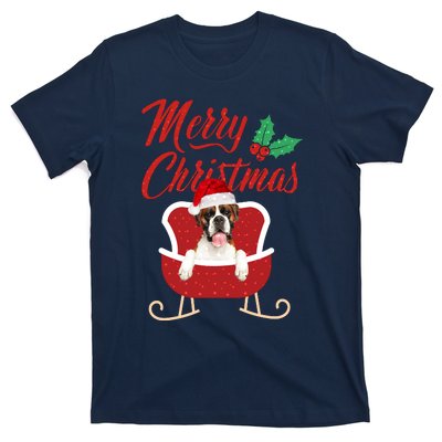 Boxer Dog Merry Christmas Design For The Holiday Season! T-Shirt