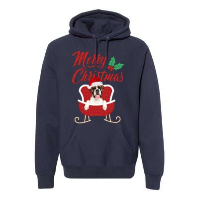 Boxer Dog Merry Christmas Design For The Holiday Season! Premium Hoodie