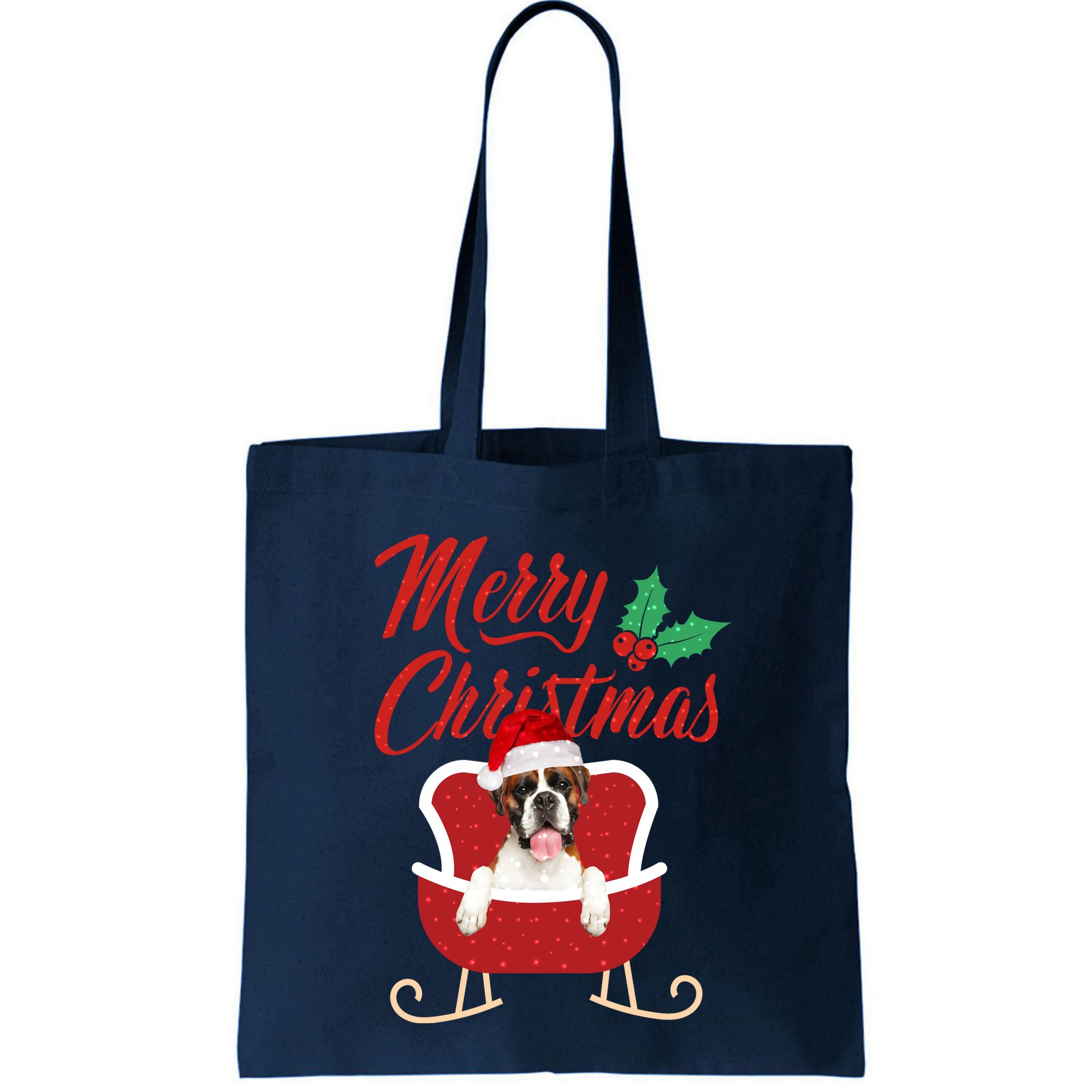 Boxer Dog Merry Christmas Design For The Holiday Season! Bag