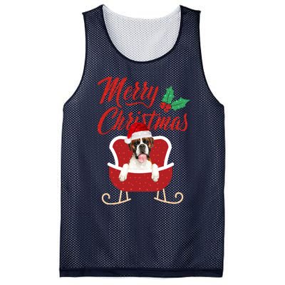 Boxer Dog Merry Christmas Design For The Holiday Season! Mesh Reversible Basketball Jersey Tank