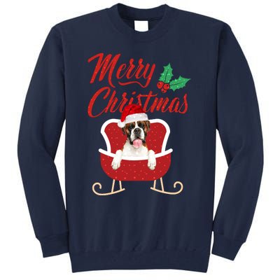 Boxer Dog Merry Christmas Design For The Holiday Season! Tall Sweatshirt