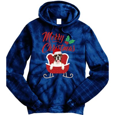 Boxer Dog Merry Christmas Design For The Holiday Season! Tie Dye Hoodie