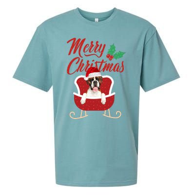 Boxer Dog Merry Christmas Design For The Holiday Season! Sueded Cloud Jersey T-Shirt