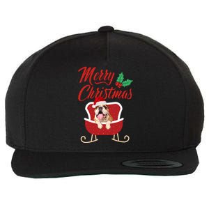 Bulldog Dog Merry Christmas Design For The Holiday Season! Wool Snapback Cap