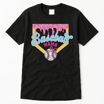 Baseball Drip Mama Ice Cream Drip Baseball Mom Tall T-Shirt
