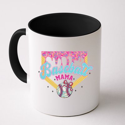 Baseball Drip Mama Ice Cream Drip Baseball Mom Mug