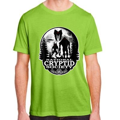 Bigfoot Dogman Mothman Ufo; National Cryptid Society Logo Adult ChromaSoft Performance T-Shirt