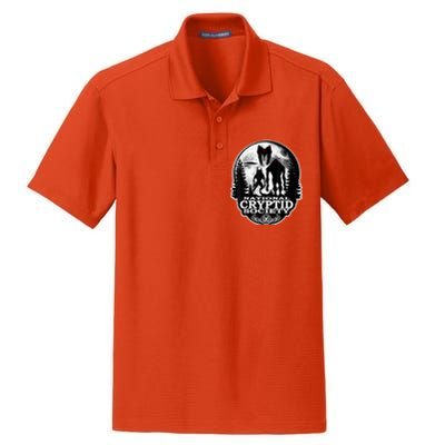 Bigfoot Dogman Mothman Ufo; National Cryptid Society Logo Dry Zone Grid Polo