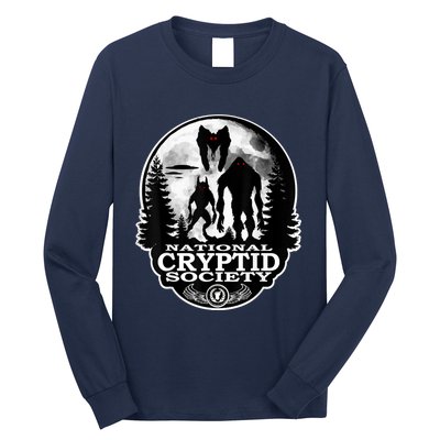 Bigfoot Dogman Mothman Ufo; National Cryptid Society Logo Long Sleeve Shirt