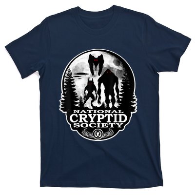 Bigfoot Dogman Mothman Ufo; National Cryptid Society Logo T-Shirt