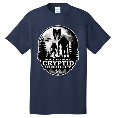 Bigfoot Dogman Mothman Ufo; National Cryptid Society Logo Tall T-Shirt