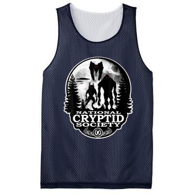 Bigfoot Dogman Mothman Ufo; National Cryptid Society Logo Mesh Reversible Basketball Jersey Tank