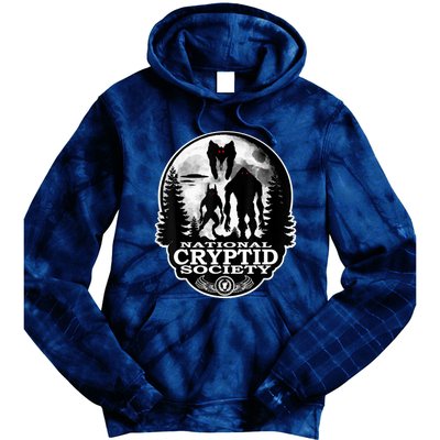 Bigfoot Dogman Mothman Ufo; National Cryptid Society Logo Tie Dye Hoodie