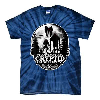 Bigfoot Dogman Mothman Ufo; National Cryptid Society Logo Tie-Dye T-Shirt