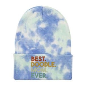 Best Doodle Mom Ever Goldendoodle Labradoodle Retro Gift Tie Dye 12in Knit Beanie