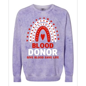 Blood Donor Month Gift National Volunteer Blood Donor Month Great Gift Colorblast Crewneck Sweatshirt