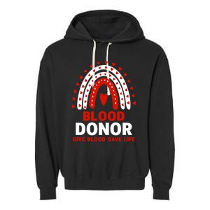 Blood Donor Month Gift National Volunteer Blood Donor Month Great Gift Garment-Dyed Fleece Hoodie