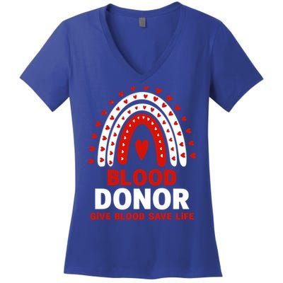 Blood Donor Month Gift National Volunteer Blood Donor Month Great Gift Women's V-Neck T-Shirt