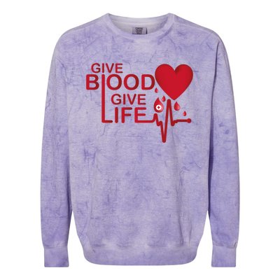 Blood Donor Month Gift Colorblast Crewneck Sweatshirt