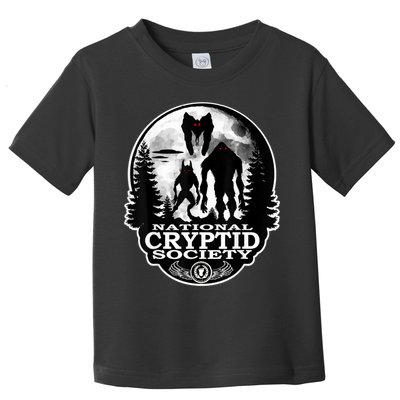 Bigfoot Dogman Mothman UFO; National Cryptid Society Logo Toddler T-Shirt