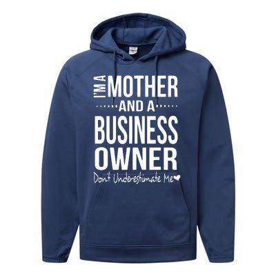 Bosses Day Mom Small Business Owner Entreprenuer Women Owned Performance Fleece Hoodie