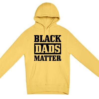 Black Dads Matter Funn African American Father's Day Gift Cool Gift Premium Pullover Hoodie