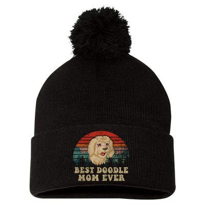 Best Doodle Mom Ever Pom Pom 12in Knit Beanie