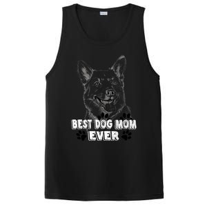 Best Dog Mom Ever Pembroke Welsh Simple Line Art Cute Gift PosiCharge Competitor Tank