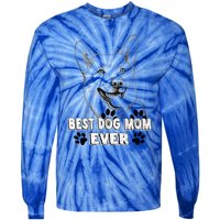 Best Dog Mom Ever Pembroke Welsh Simple Line Art Cute Gift Tie-Dye Long Sleeve Shirt