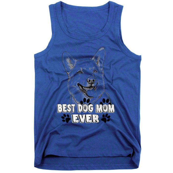 Best Dog Mom Ever Pembroke Welsh Simple Line Art Cute Gift Tank Top