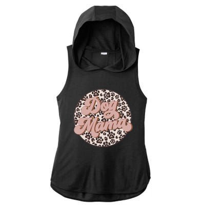 Bleached Dog Mama Leopard And Boho Mom Life Mothers Day Gift Ladies PosiCharge Tri-Blend Wicking Draft Hoodie Tank