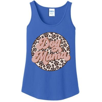 Bleached Dog Mama Leopard And Boho Mom Life Mothers Day Gift Ladies Essential Tank