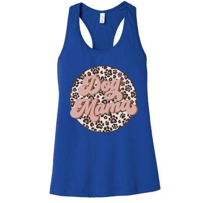 Bleached Dog Mama Leopard And Boho Mom Life Mothers Day Gift Women's Racerback Tank