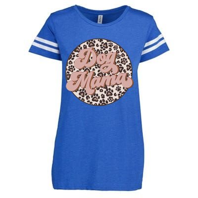 Bleached Dog Mama Leopard And Boho Mom Life Mothers Day Gift Enza Ladies Jersey Football T-Shirt