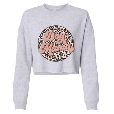 Bleached Dog Mama Leopard And Boho Mom Life Mothers Day Gift Cropped Pullover Crew