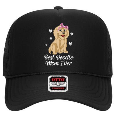 Best Doodle Mom Ever High Crown Mesh Back Trucker Hat