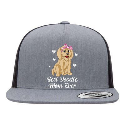 Best Doodle Mom Ever Flat Bill Trucker Hat